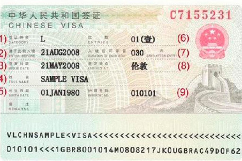 Visum für Fahren in China
