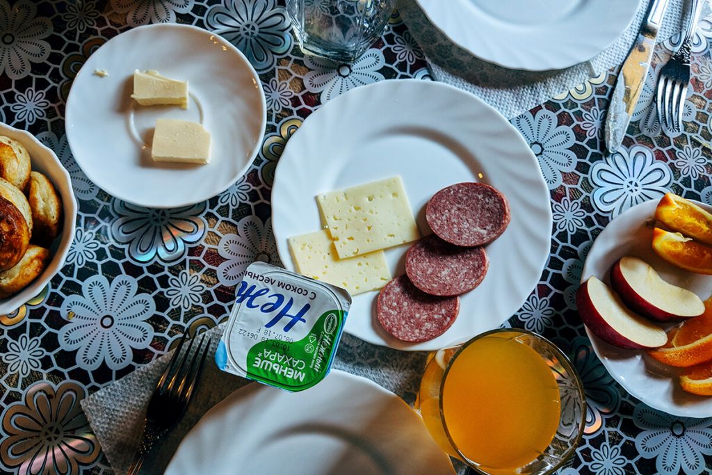 Unterkunft - Reisen - Russland - Frühstück